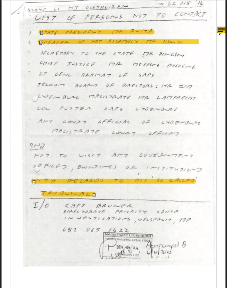 Official Correspondence